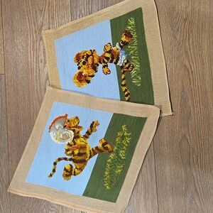 TWO VINTAGE BRUNSWICK NEEDLEPOINT pieces.. #6614